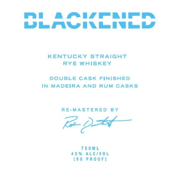 Blackened Double Cask Finished Kentucky Straight Rye By Metallica
